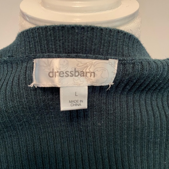Dressbarn Green V-Neck Sweater Relaxed Fit - Picture 9 of 15